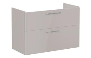 VitrA Root Flat 100cm 2 Drawer Washbasin Unit - Bright Sahara Beige